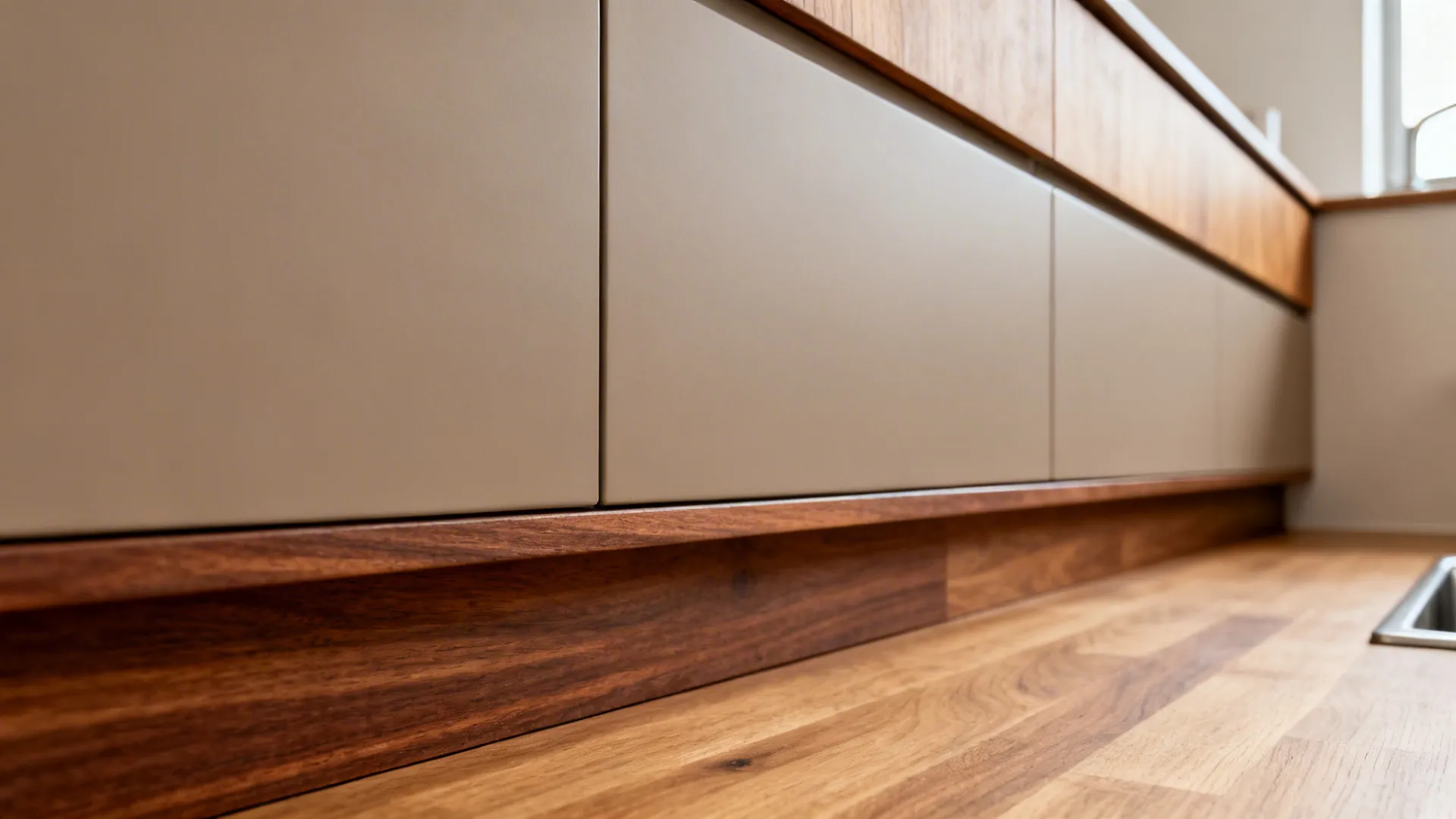 Warm Wood Accents with Seamless Lines