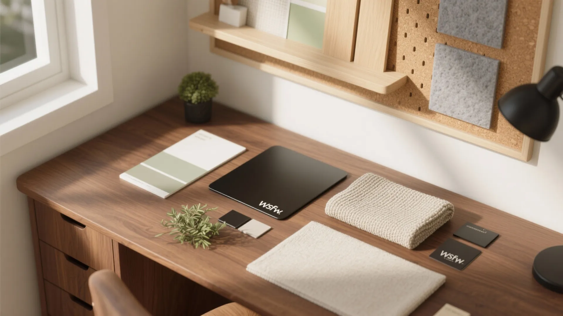 Warm Wood Accents, Cool Focus