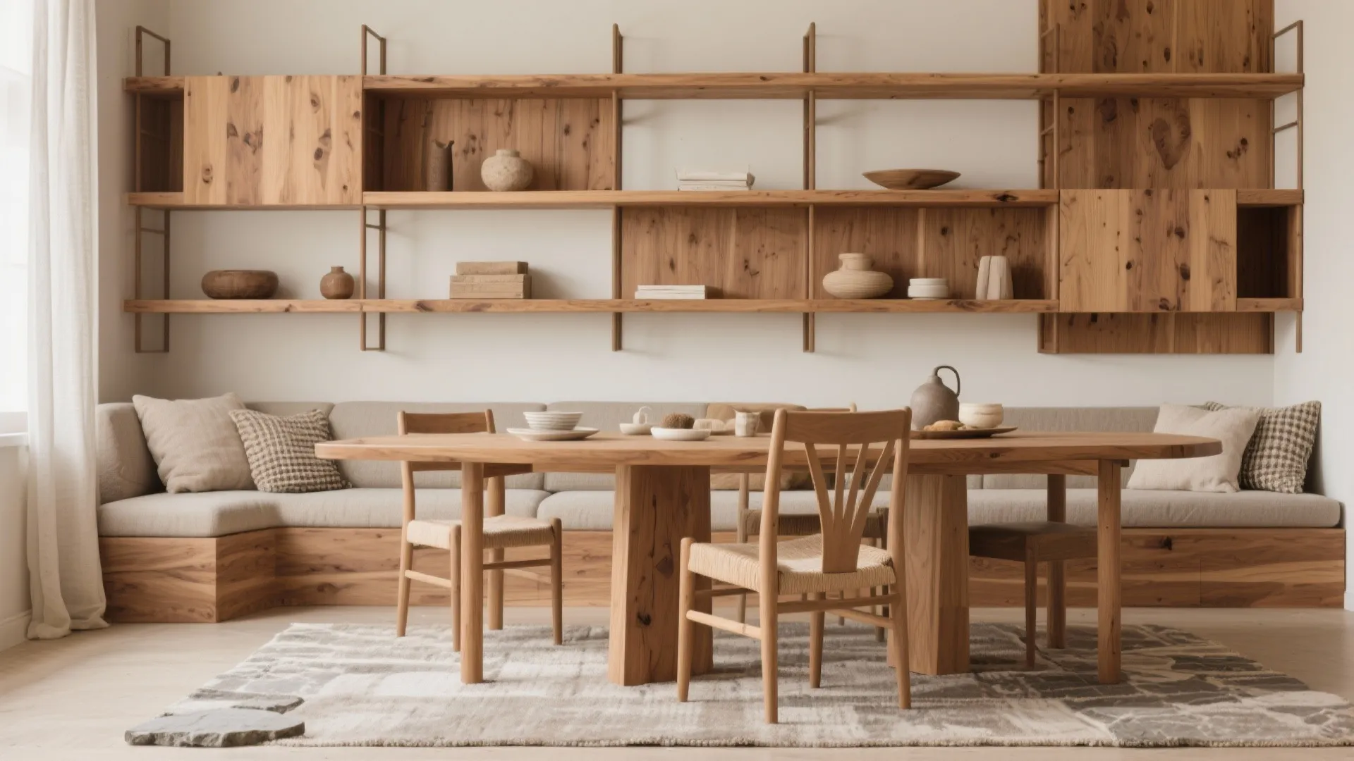 4. Wooden Accents to Warm the Space