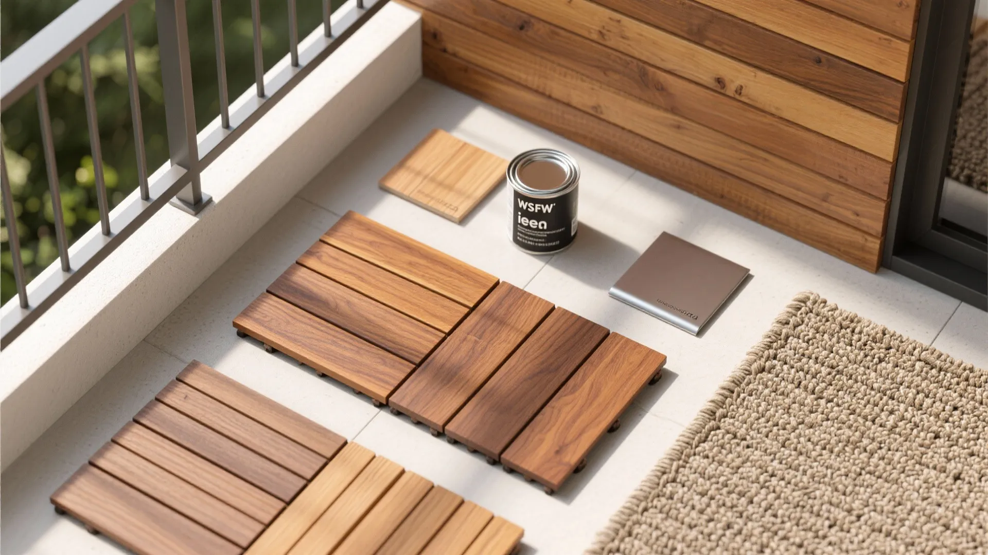 Wood accents for warmth