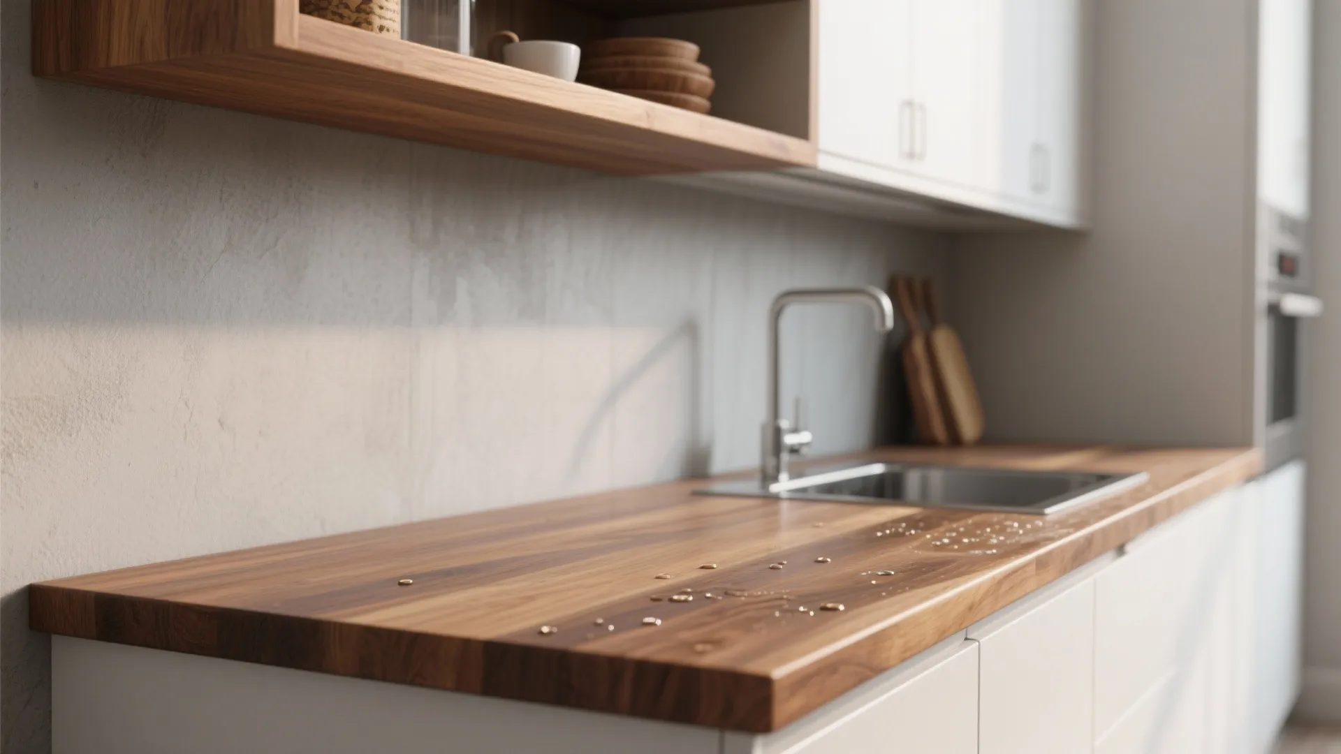 1. Warm up the grey with wood accents