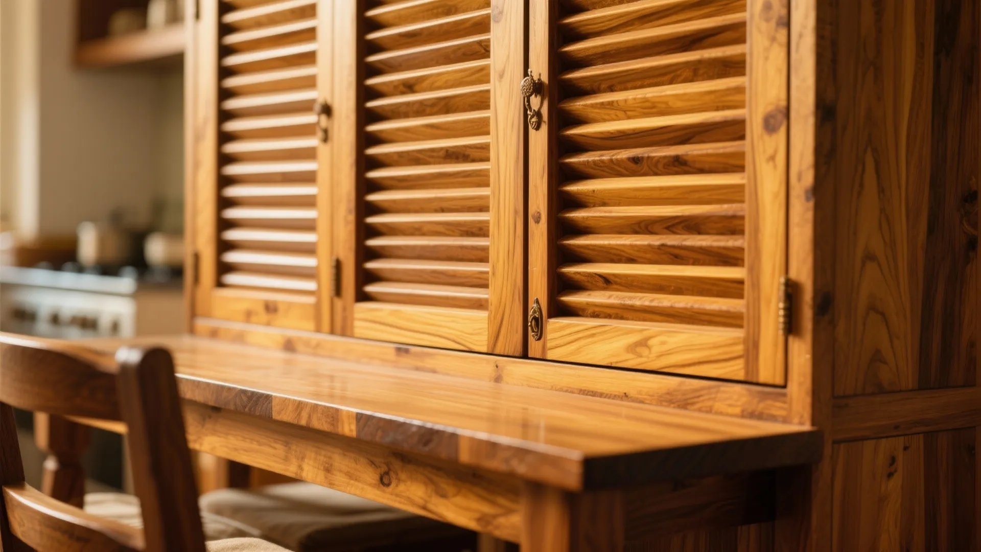 Warmth of wood accents