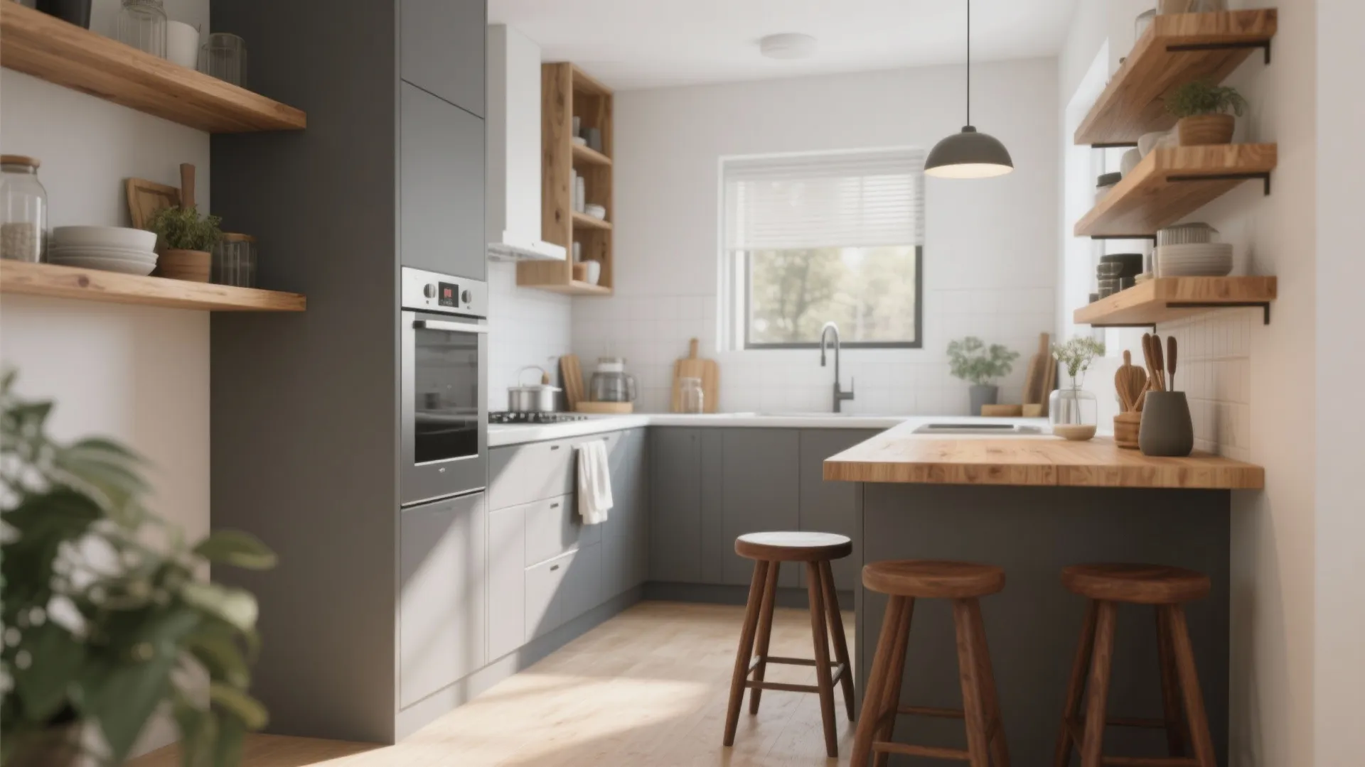 Tip 2: Warm it up with wood accents