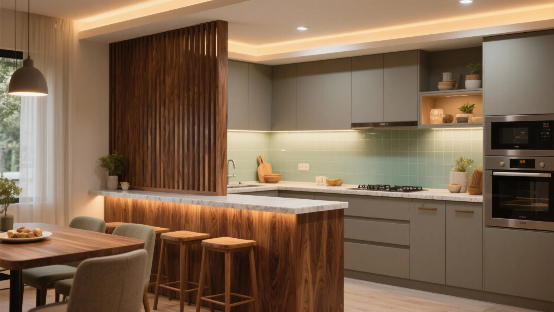 Warmth with wood accents, not full wood