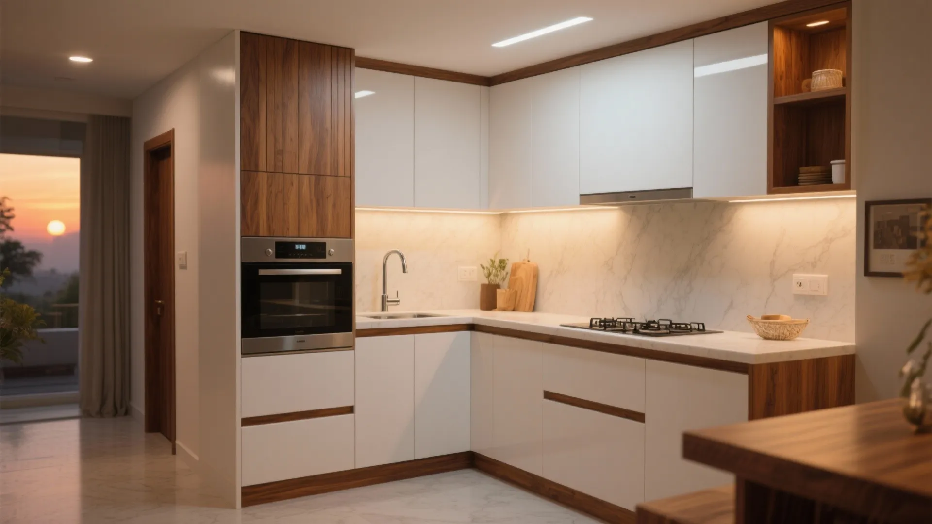 Warmth with wood accents