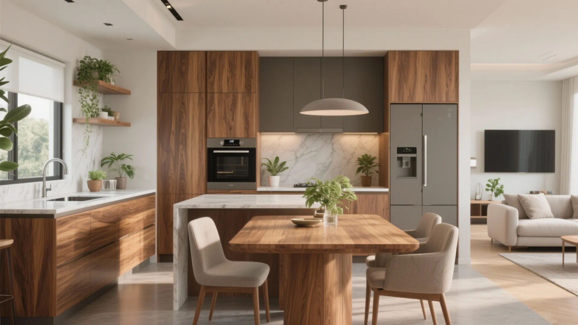 Warmth with wood accents, minus the warp