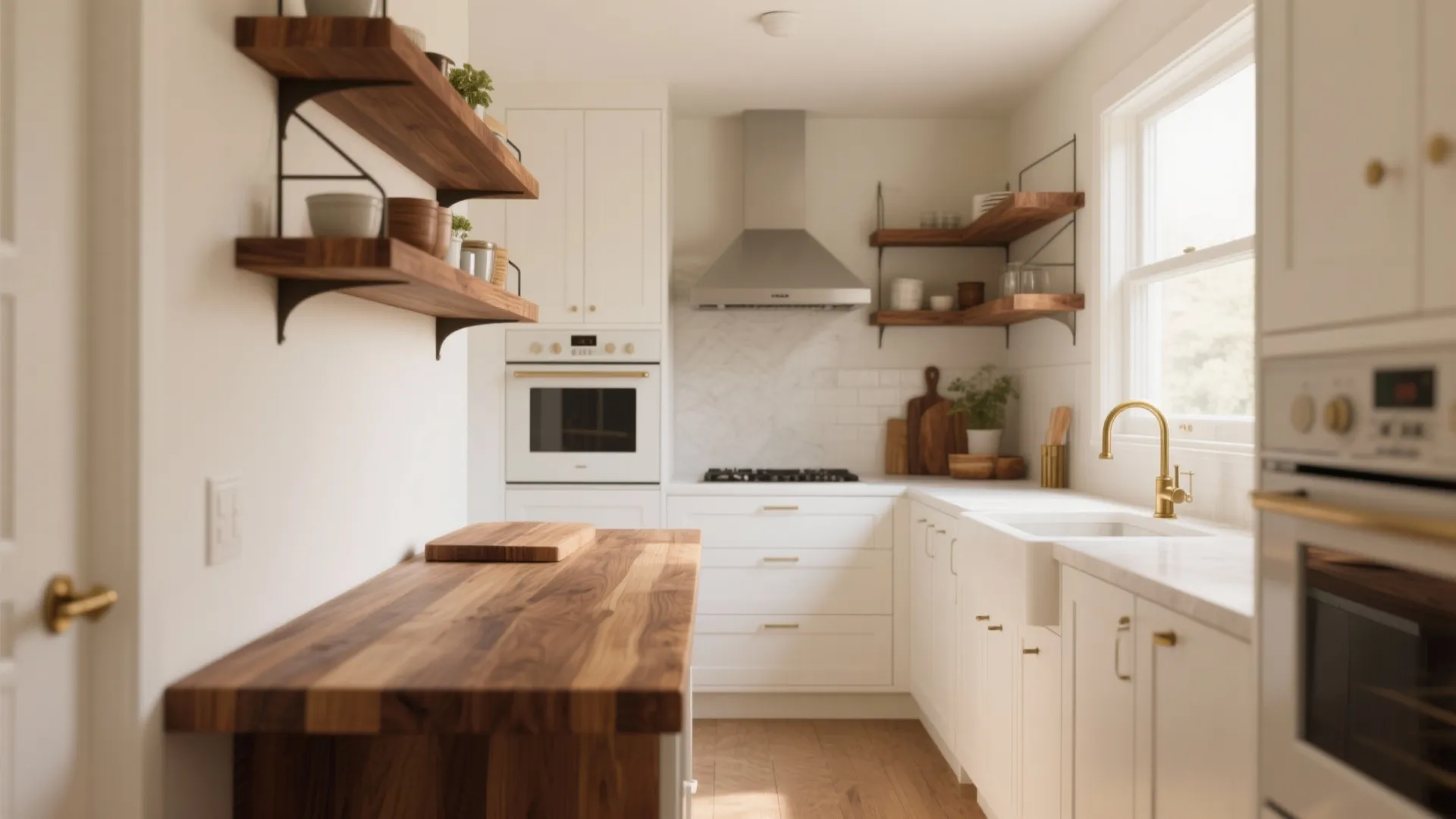 3. Contrast with Warm Wood Accents