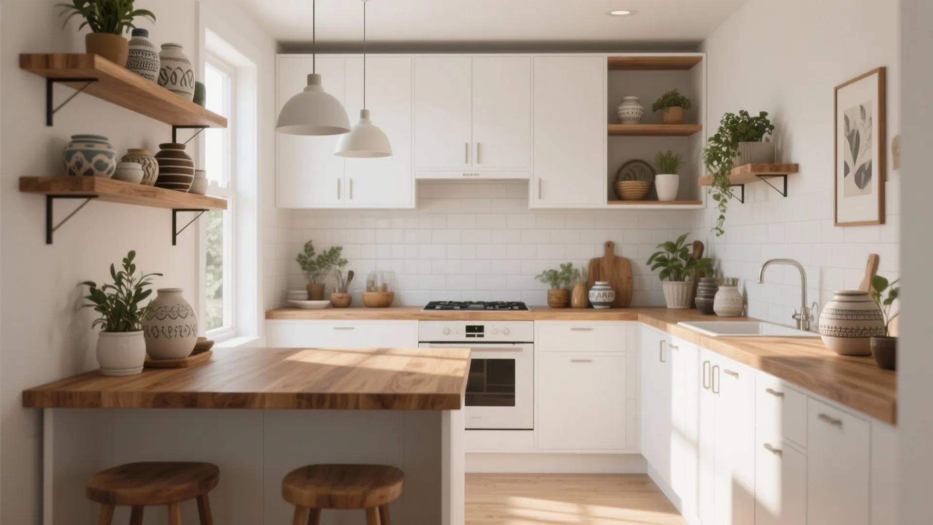 2. Add Warm Wood Accents