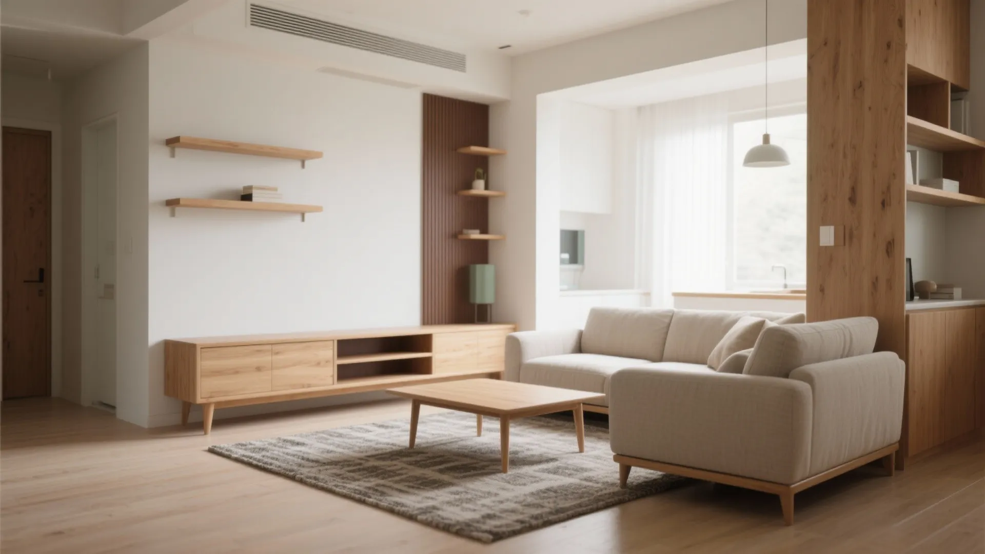 Warmth and texture from wood accents