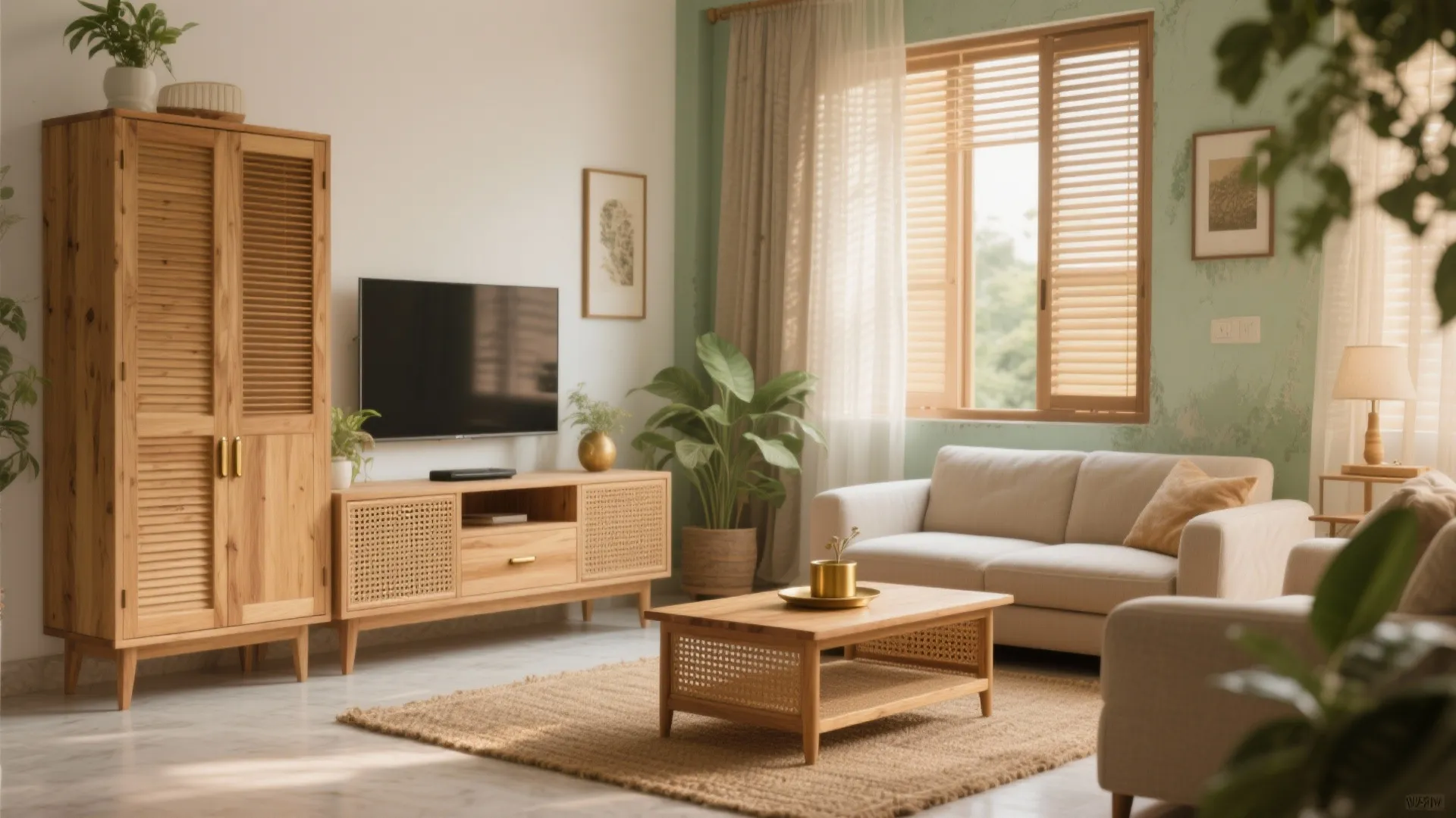 4) Warmth of natural wood accents (without babying them)