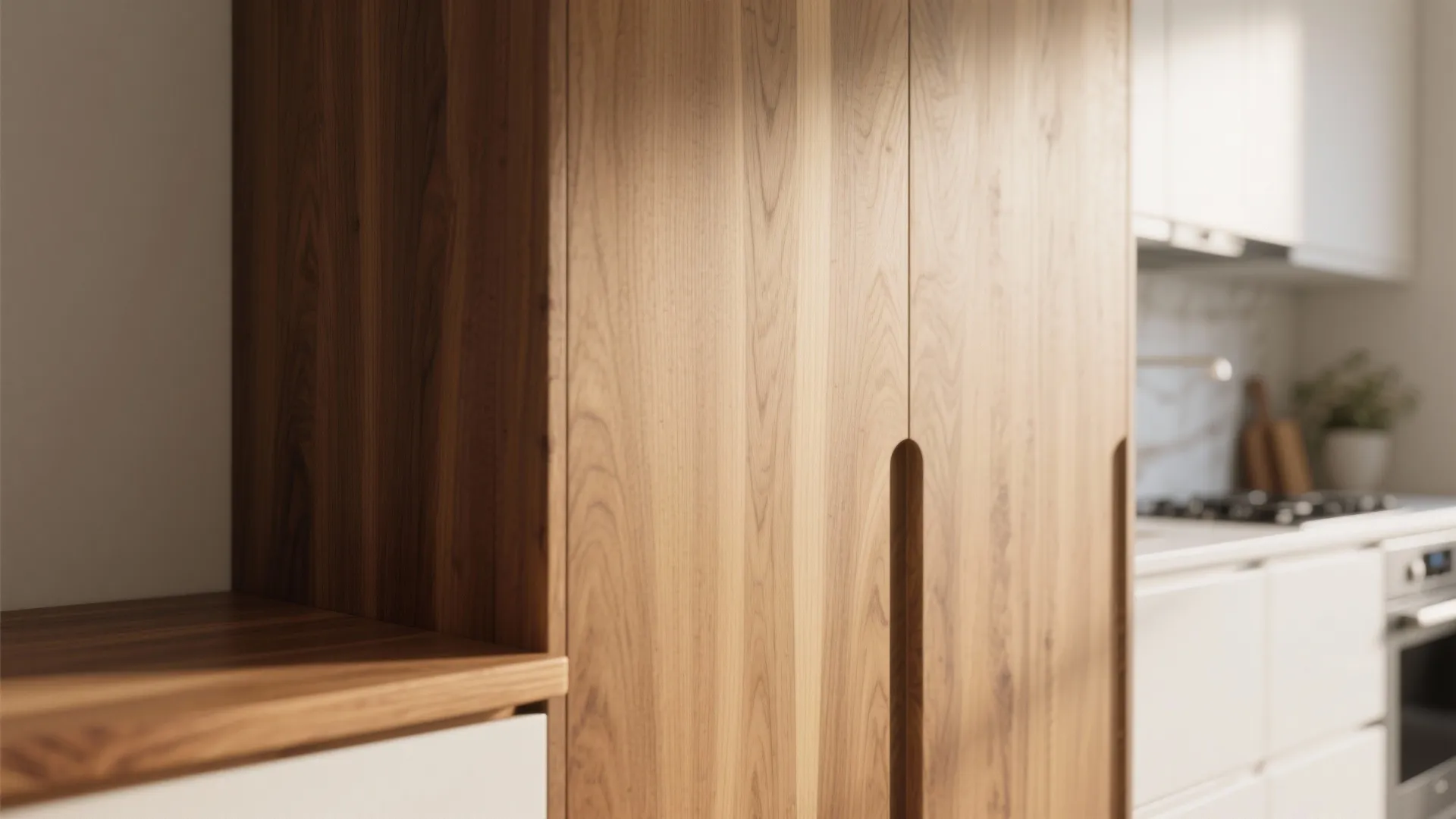 Warm wooden elements for balance