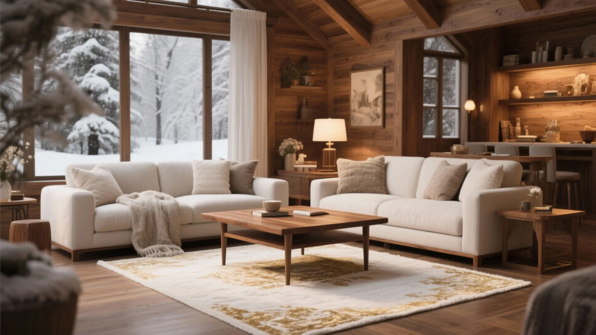 5. Warmth with Wooden Accents