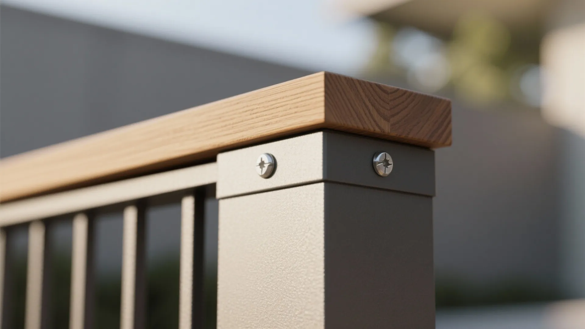 Warm Wood Accents on Durable Aluminum Frames