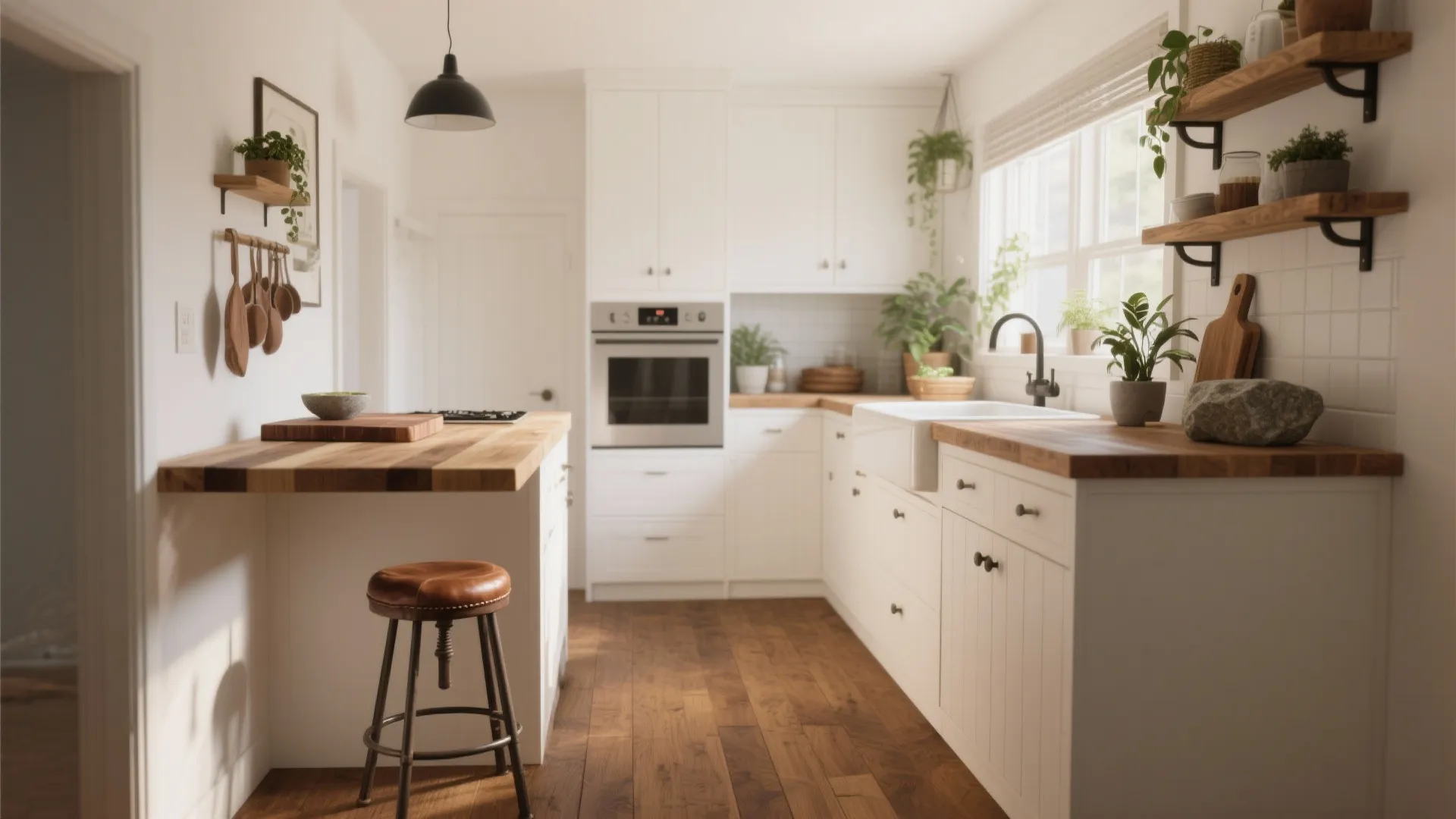 3. Anchor white with natural materials