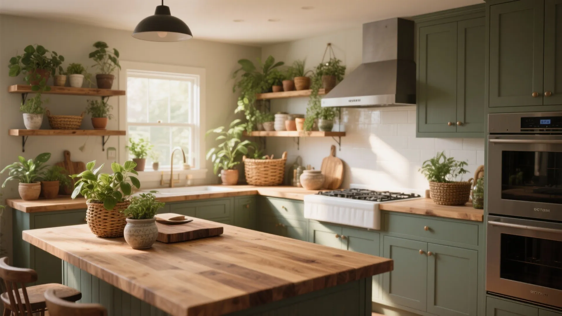 4. Add natural wood and plants for warmth