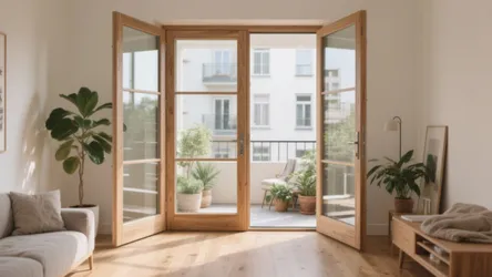 5 Balcony Door Design Ideas in Wood