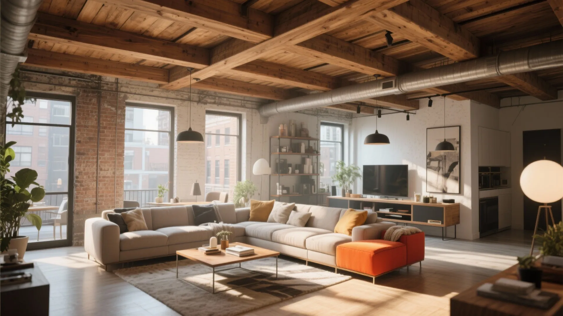 2. Statement Wood Beams