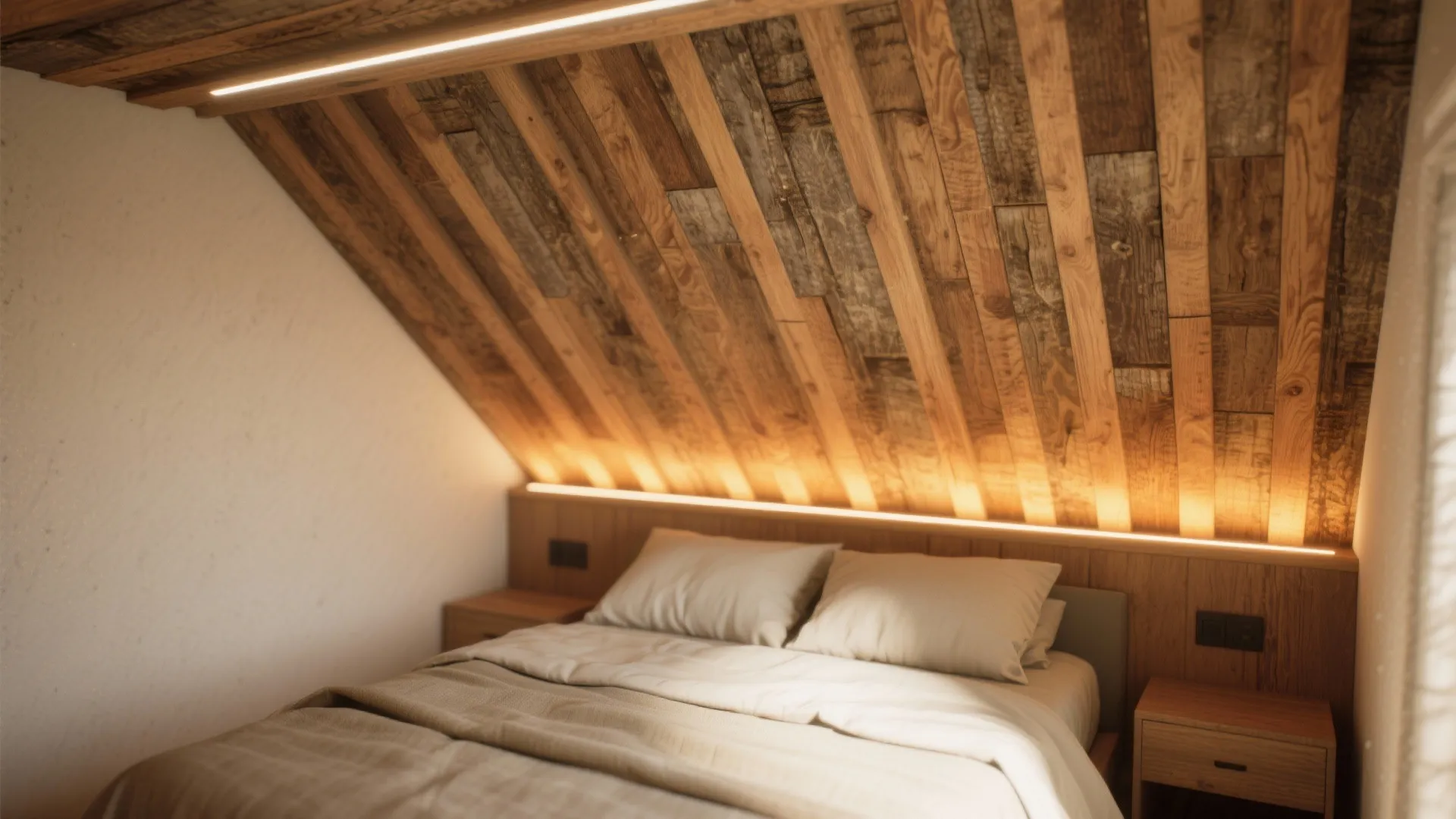 Textured Wooden Beams and Planks for Warmth and Depth