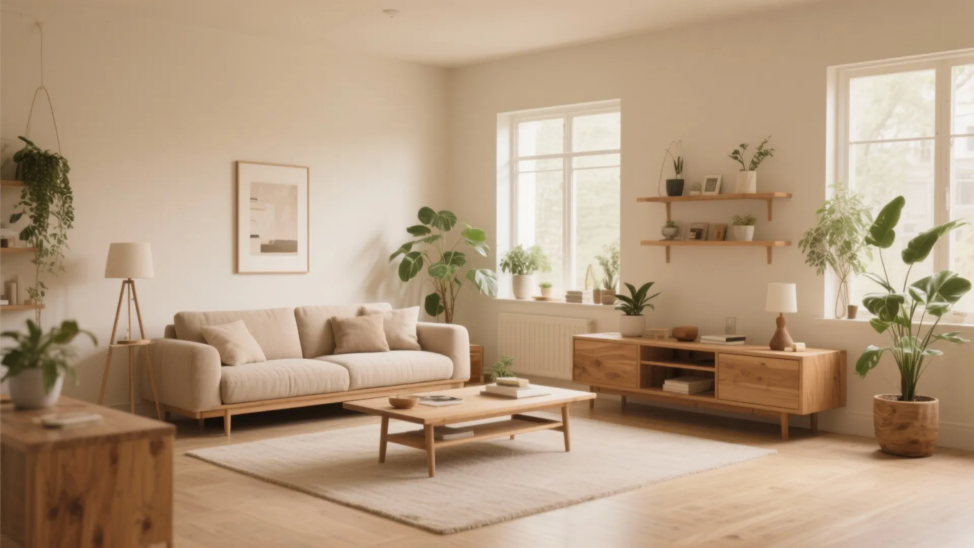 8. Wood + Beige Harmony