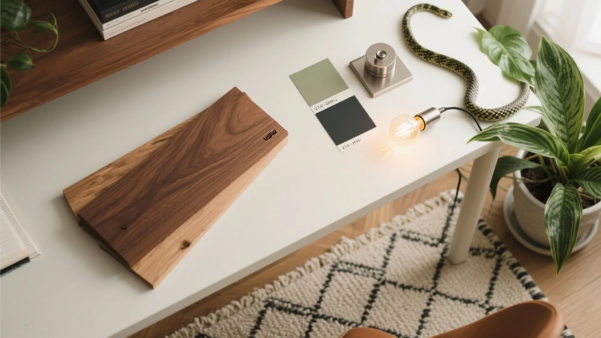 Warm wood accents and biophilic touches for calmer nights