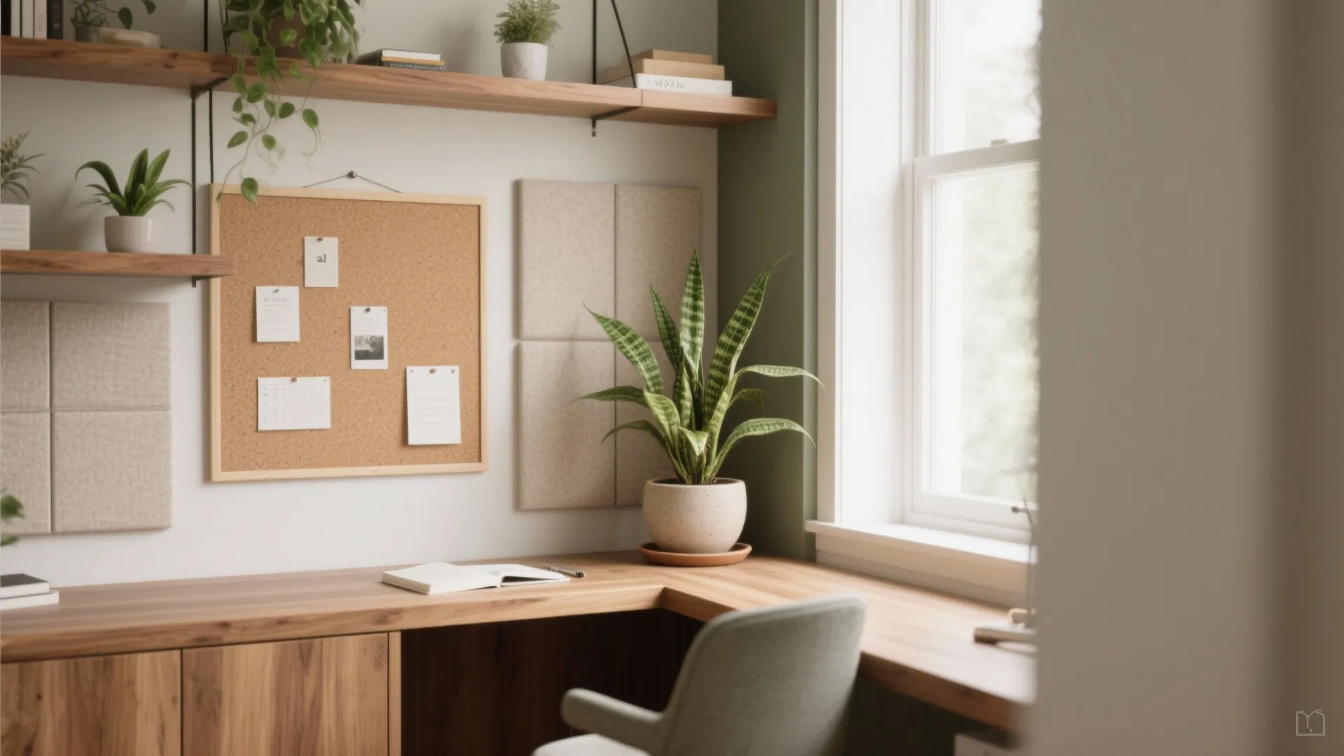 Warm wood accents and biophilic touches