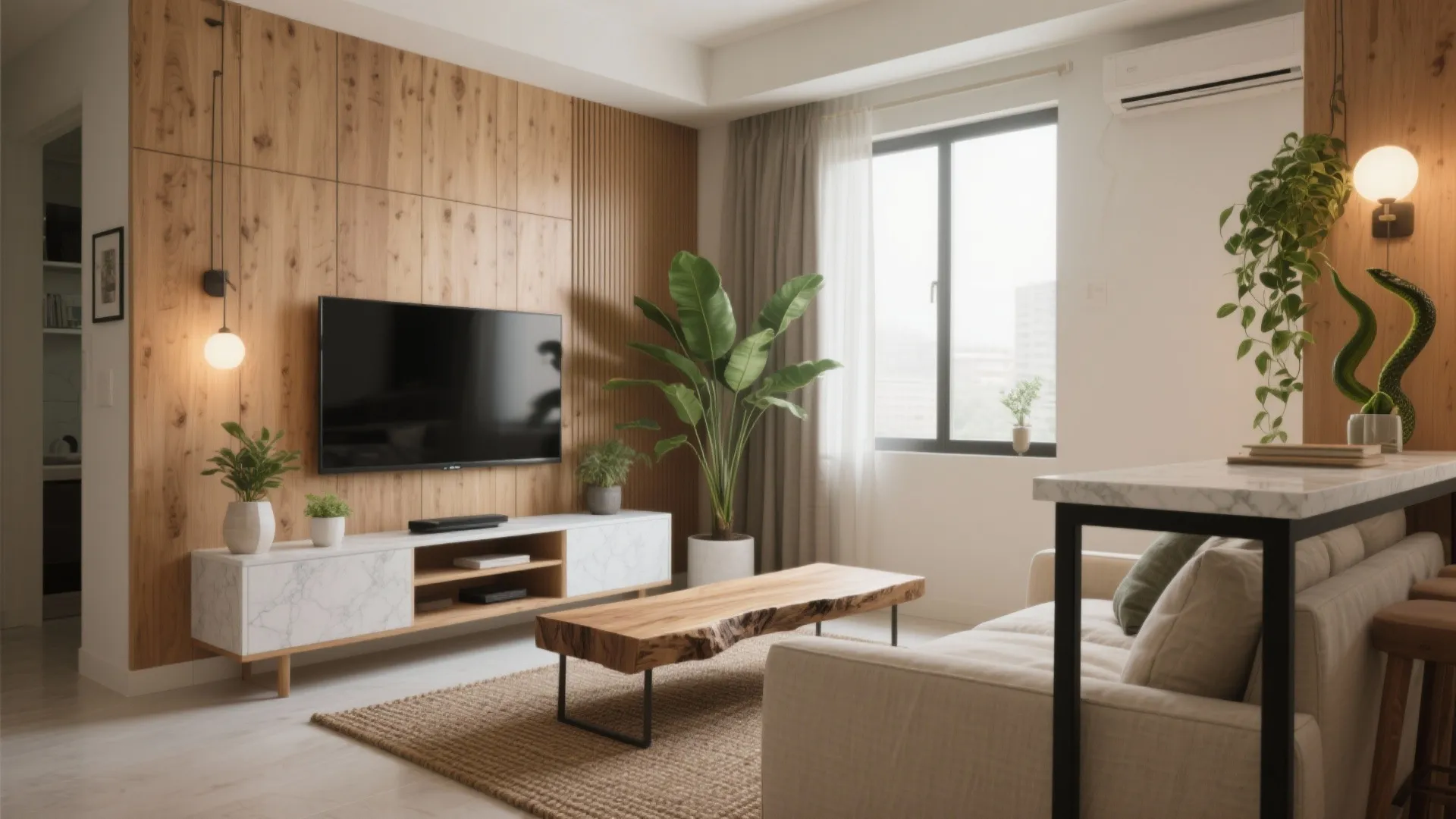 Warm Wood Accents and Biophilic Touches