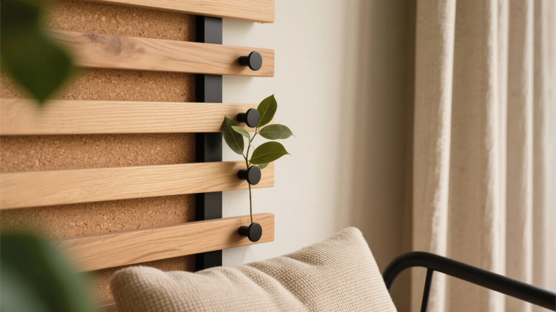 Warm wood accents and biophilic touches