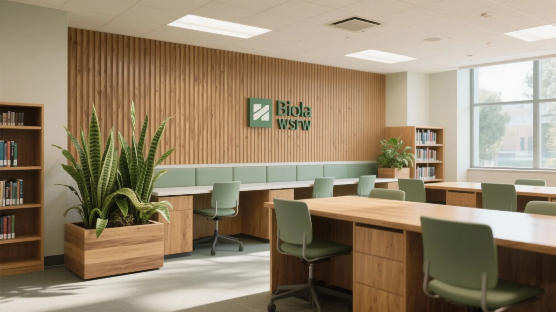 Warm wood accents and biophilic touches