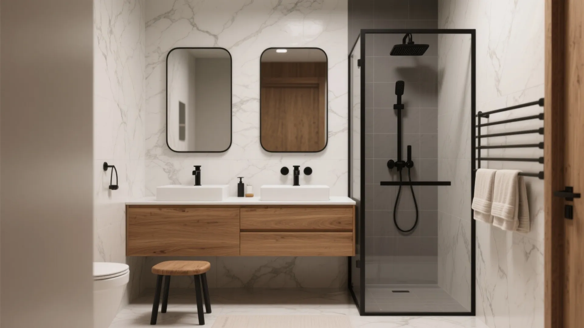 Warm Wood with Matte Black Balance