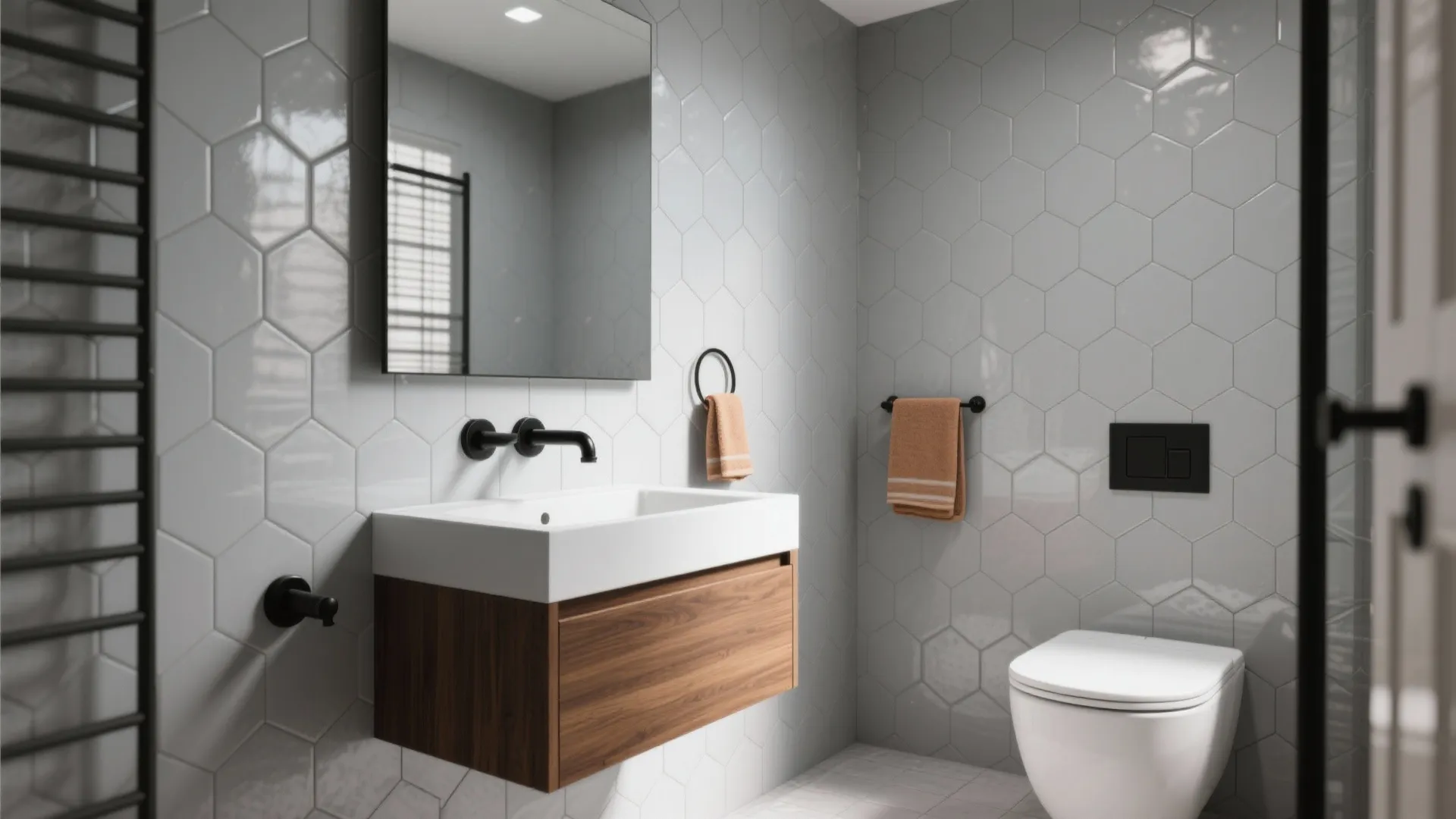 4. Pair with warm wood and black metal