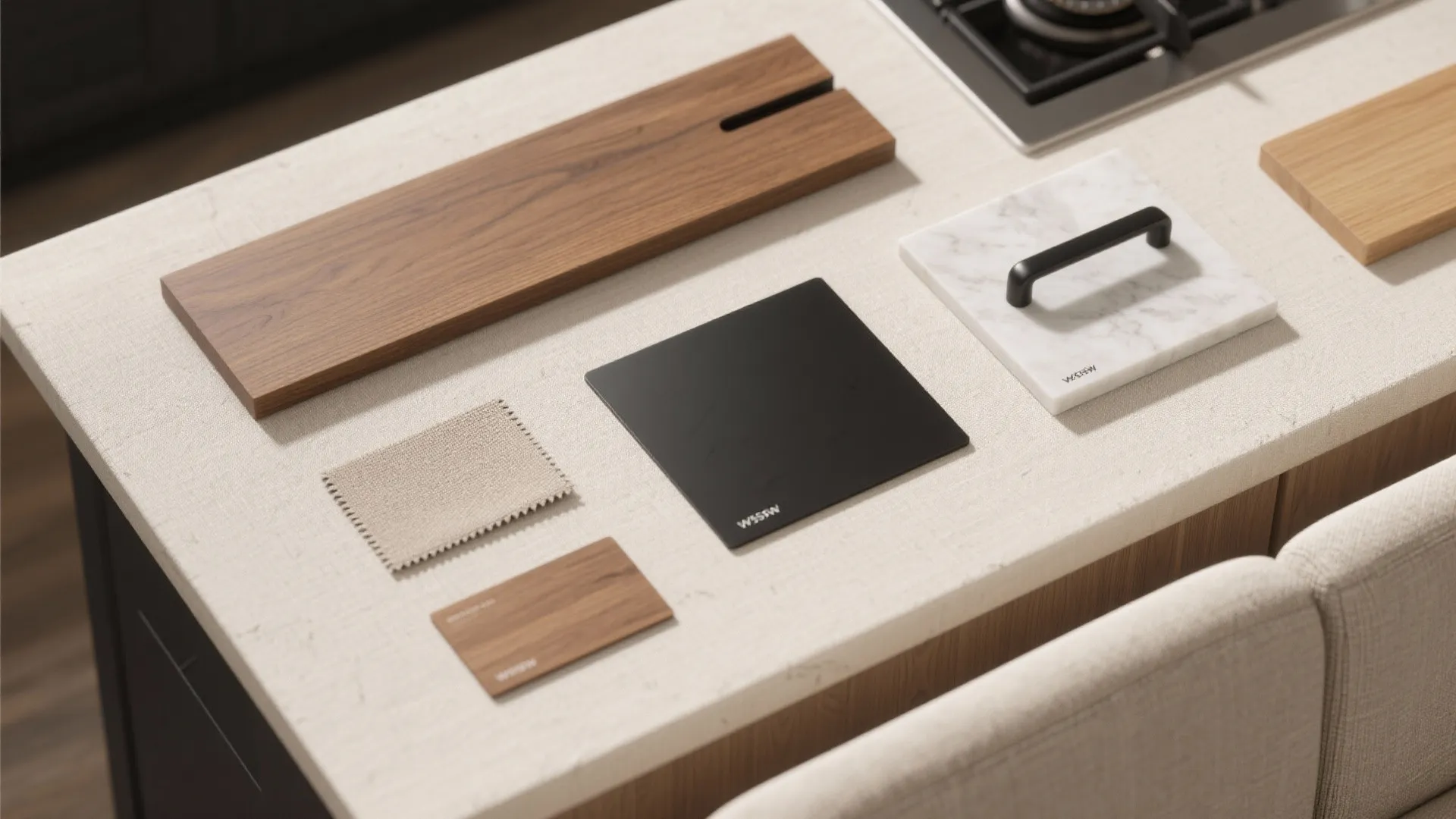 Warm Wood + Matte Black Palette