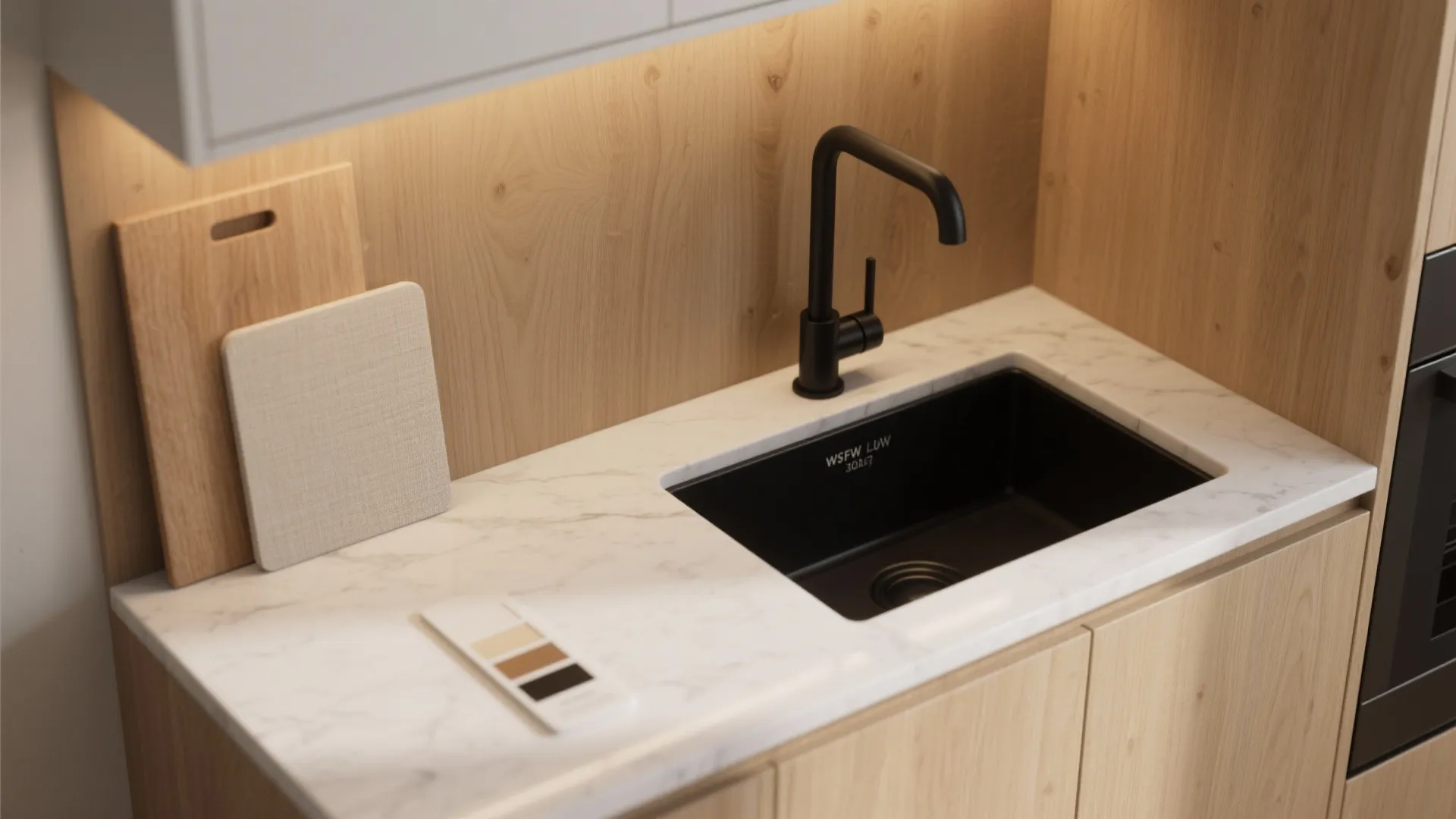 Warm Wood Meets Matte Black