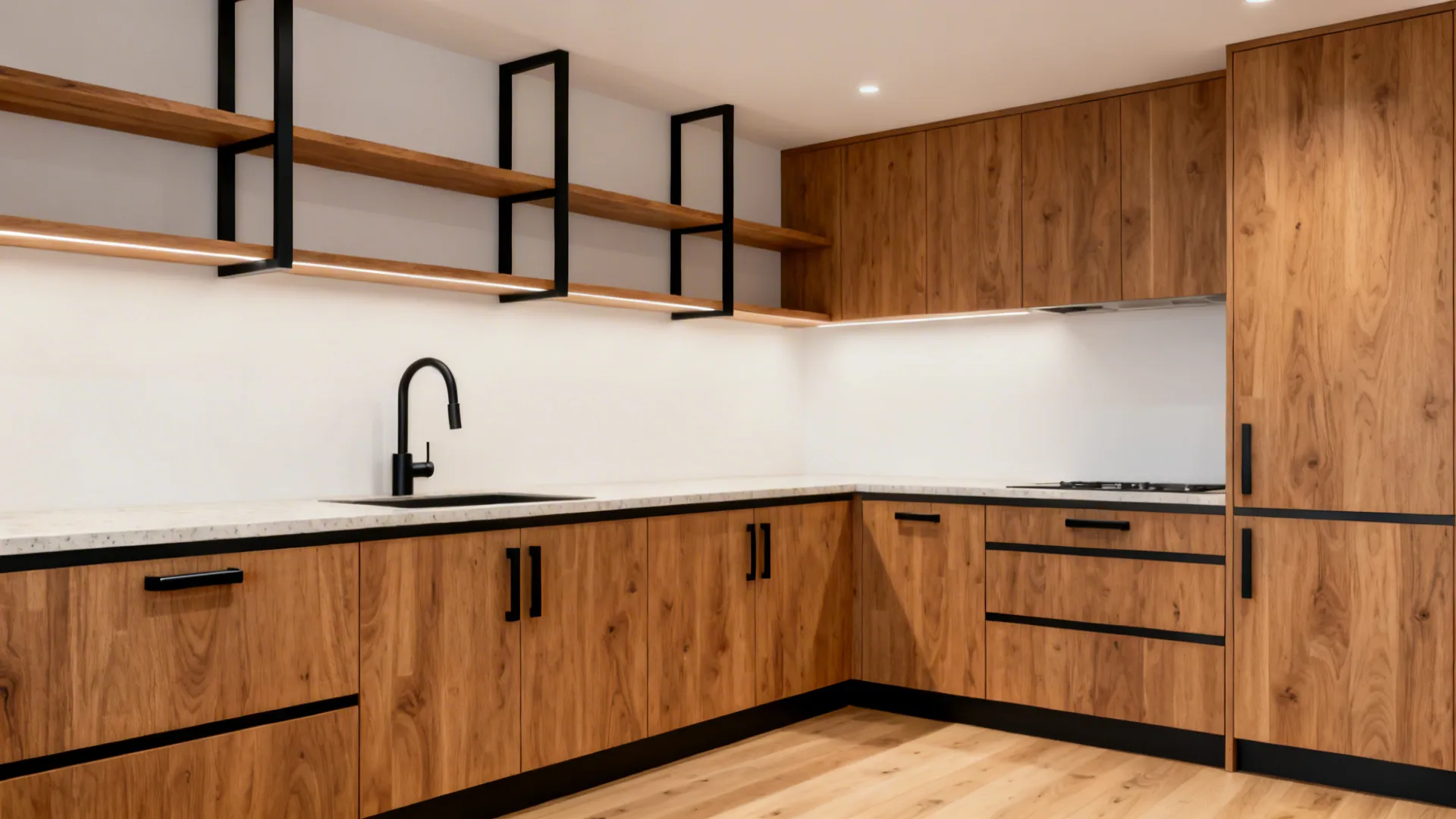 Warm Wood + Matte Black Mix