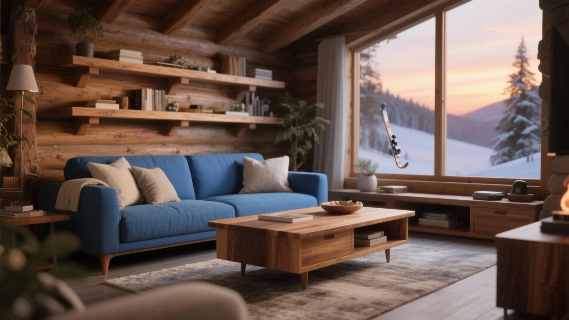 Warm Wood Accents to Ground the Look