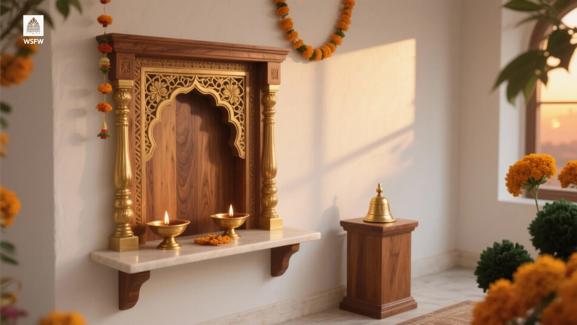 Warm Wood And Brass Elements