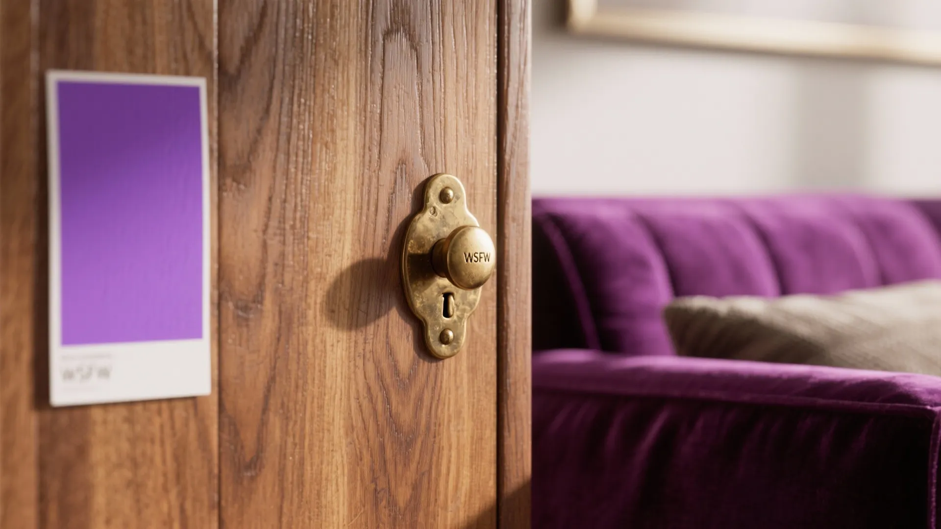 Warm Woods and Brass to Temper Cool Purples