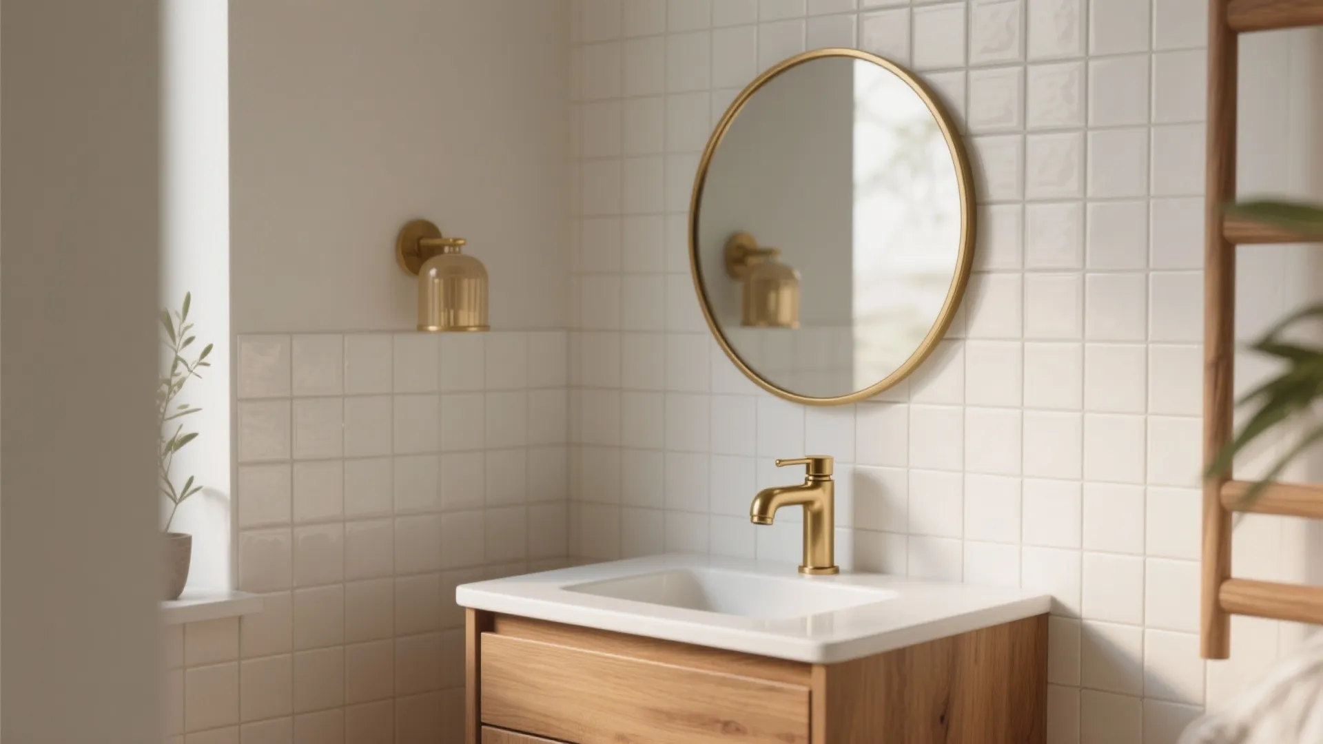 3. Combine with Warm Metals and Natural Wood