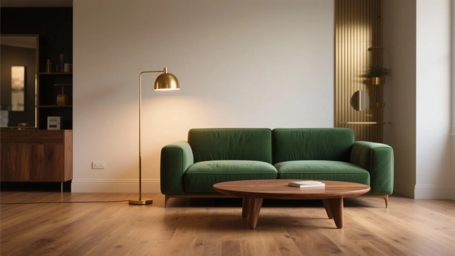 2. Mix with Warm Wood and Brass Accents