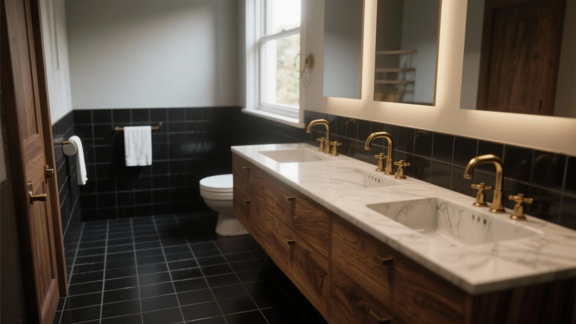 1. Contrast with Warm Wood and Brass