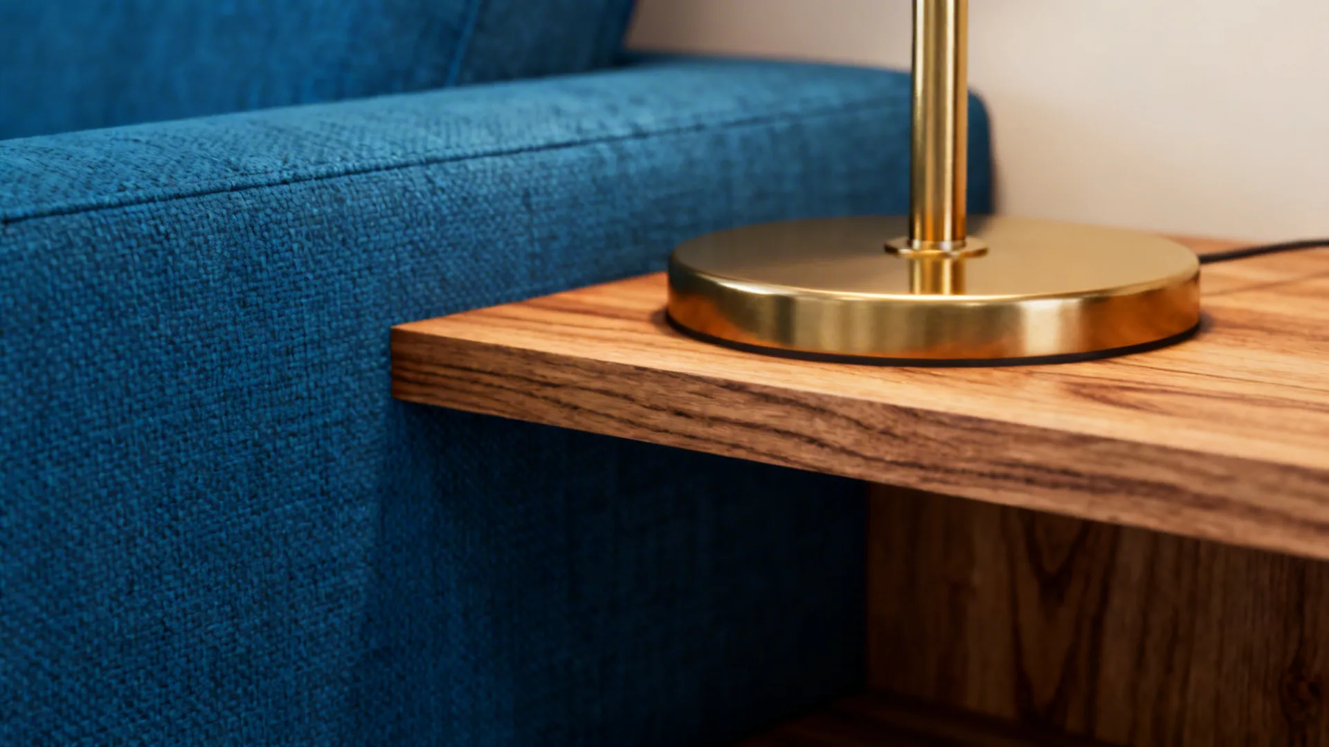 1. Pair with warm wood and brass accents