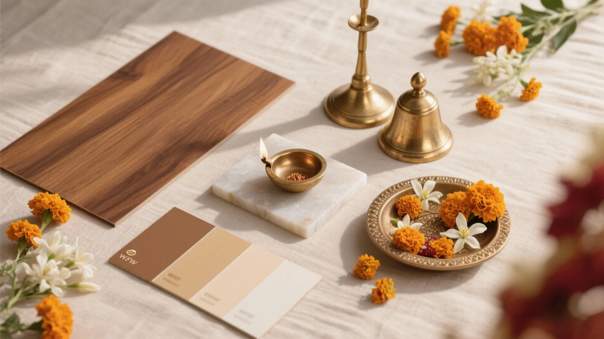 Warm Wood, Brass Accents, and Soft Color