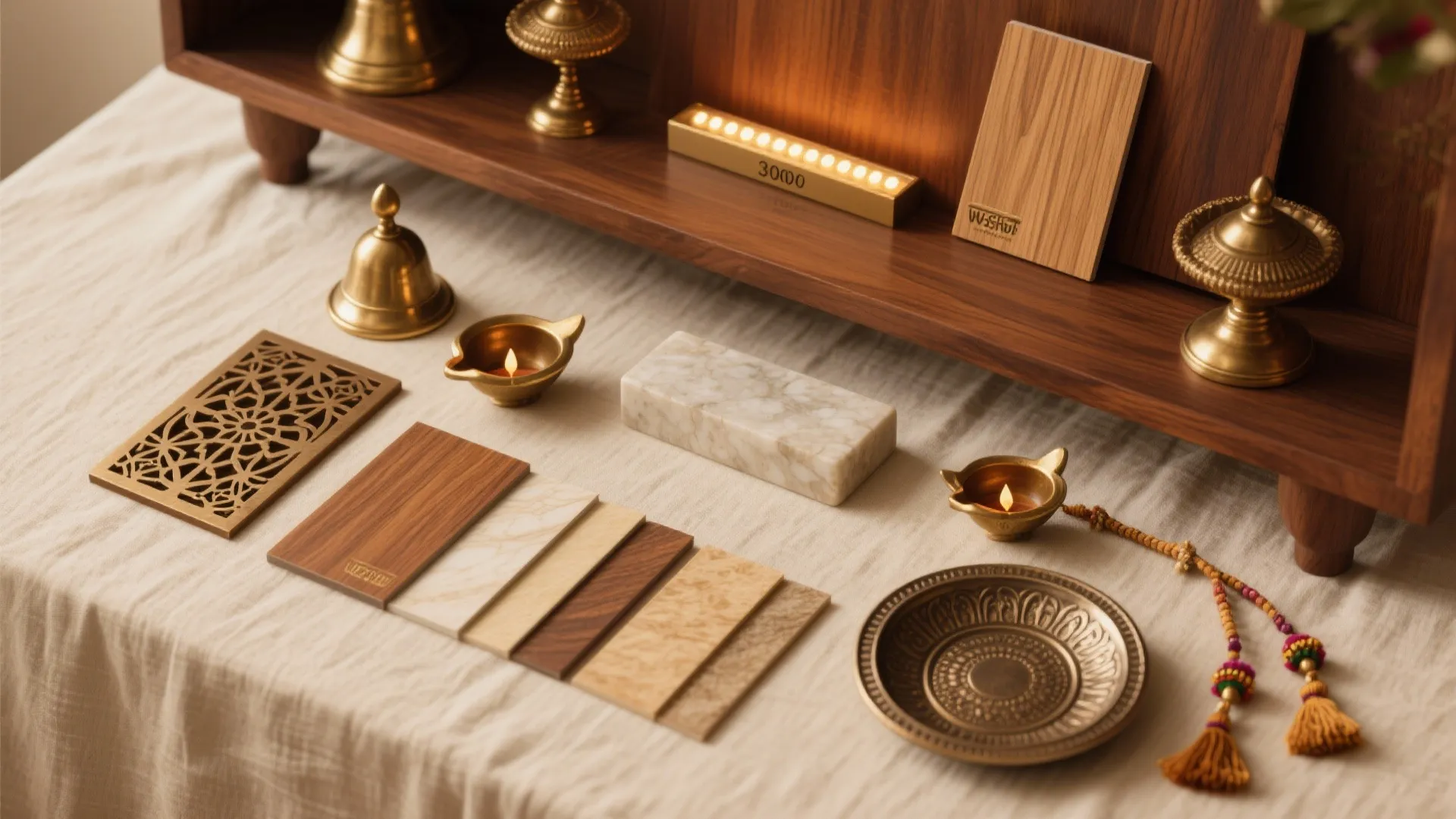 5) Warm Wood and Brass Accents for a Timeless Look