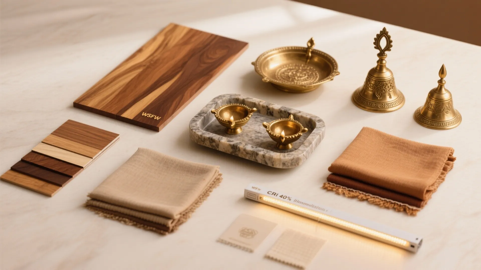 Warm Wood and Brass Palette