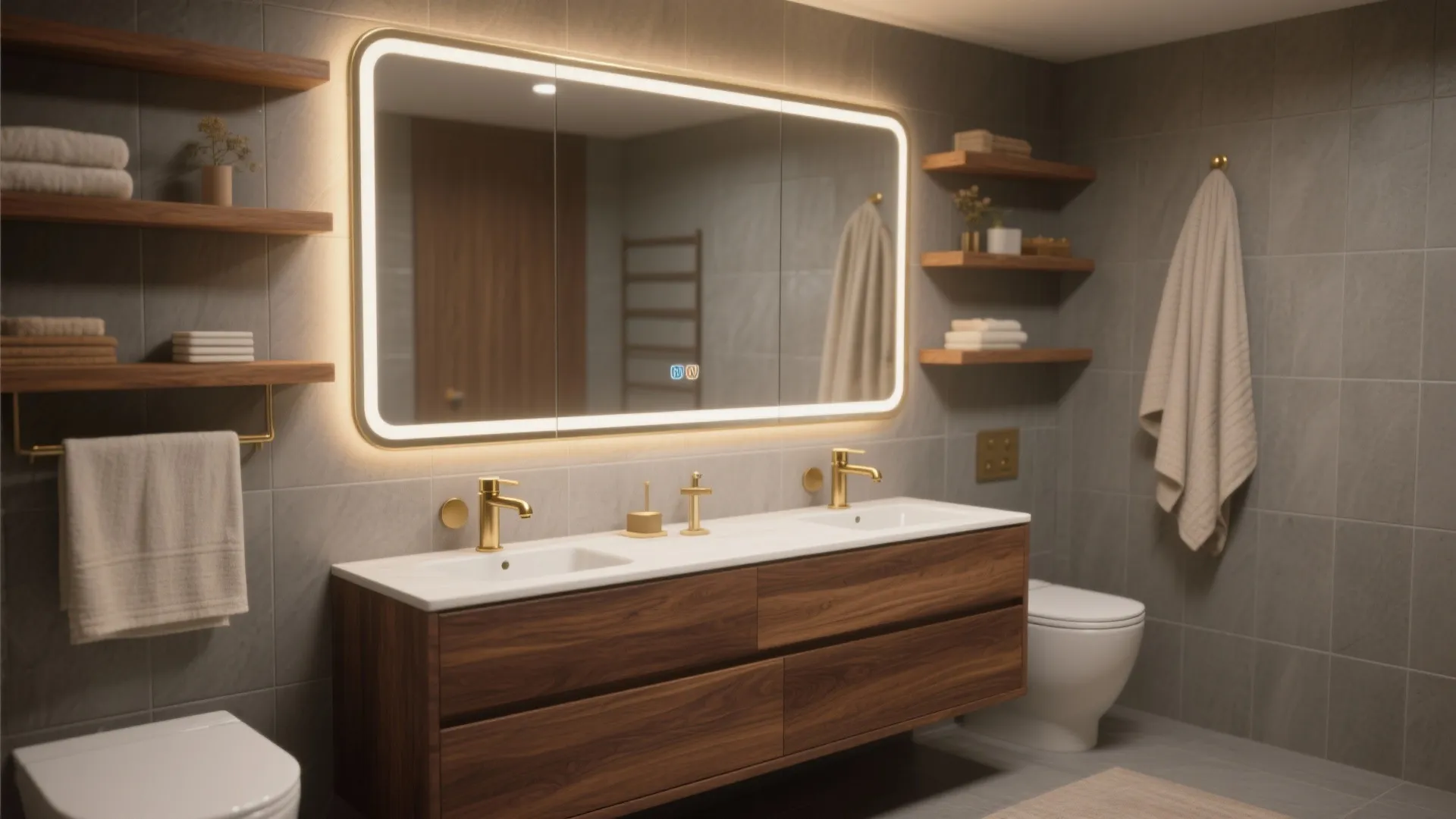 Idea 2: Warm it with wood, brass, and the right bulbs