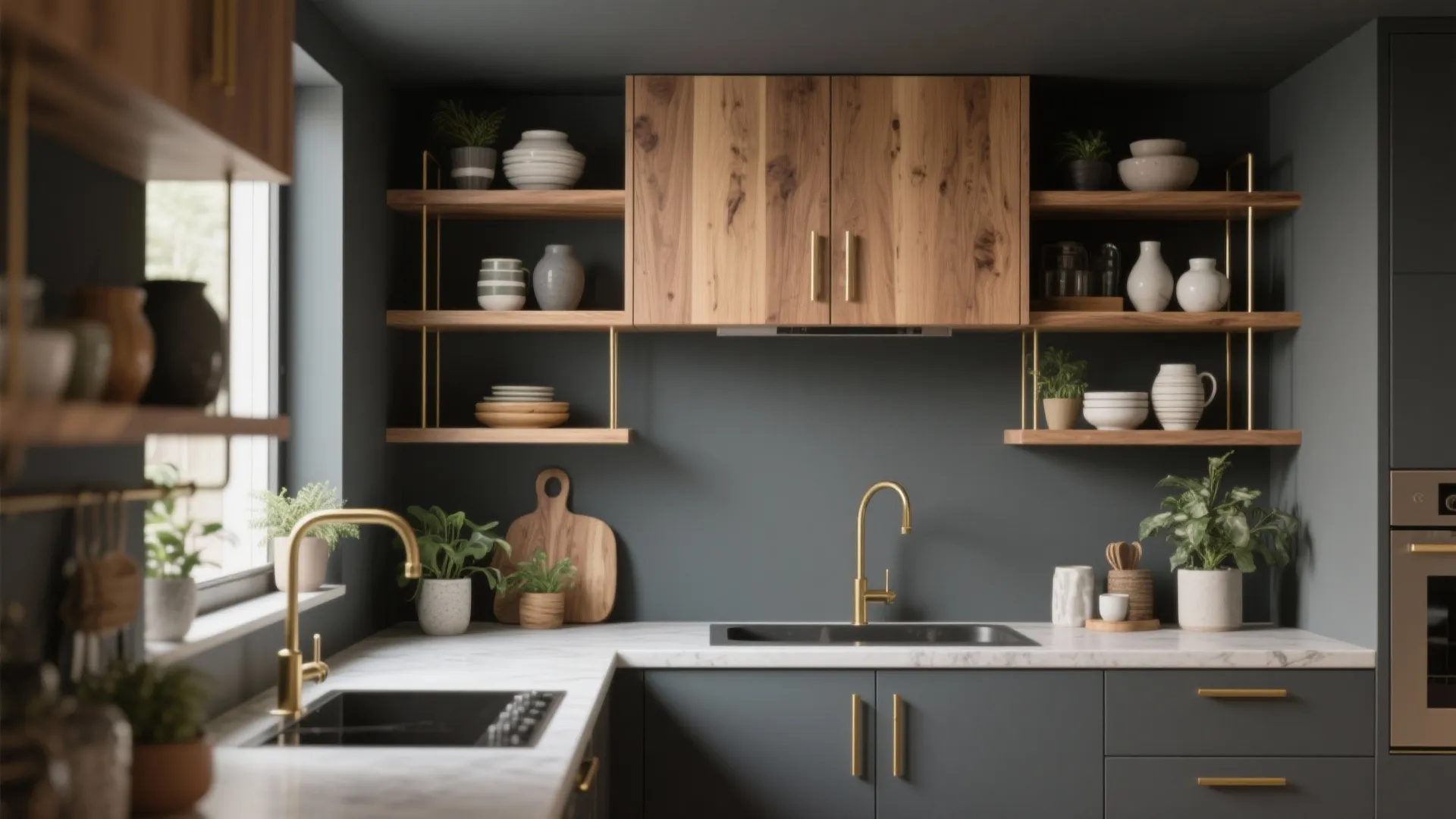 1. Anchor with warm wood and brass