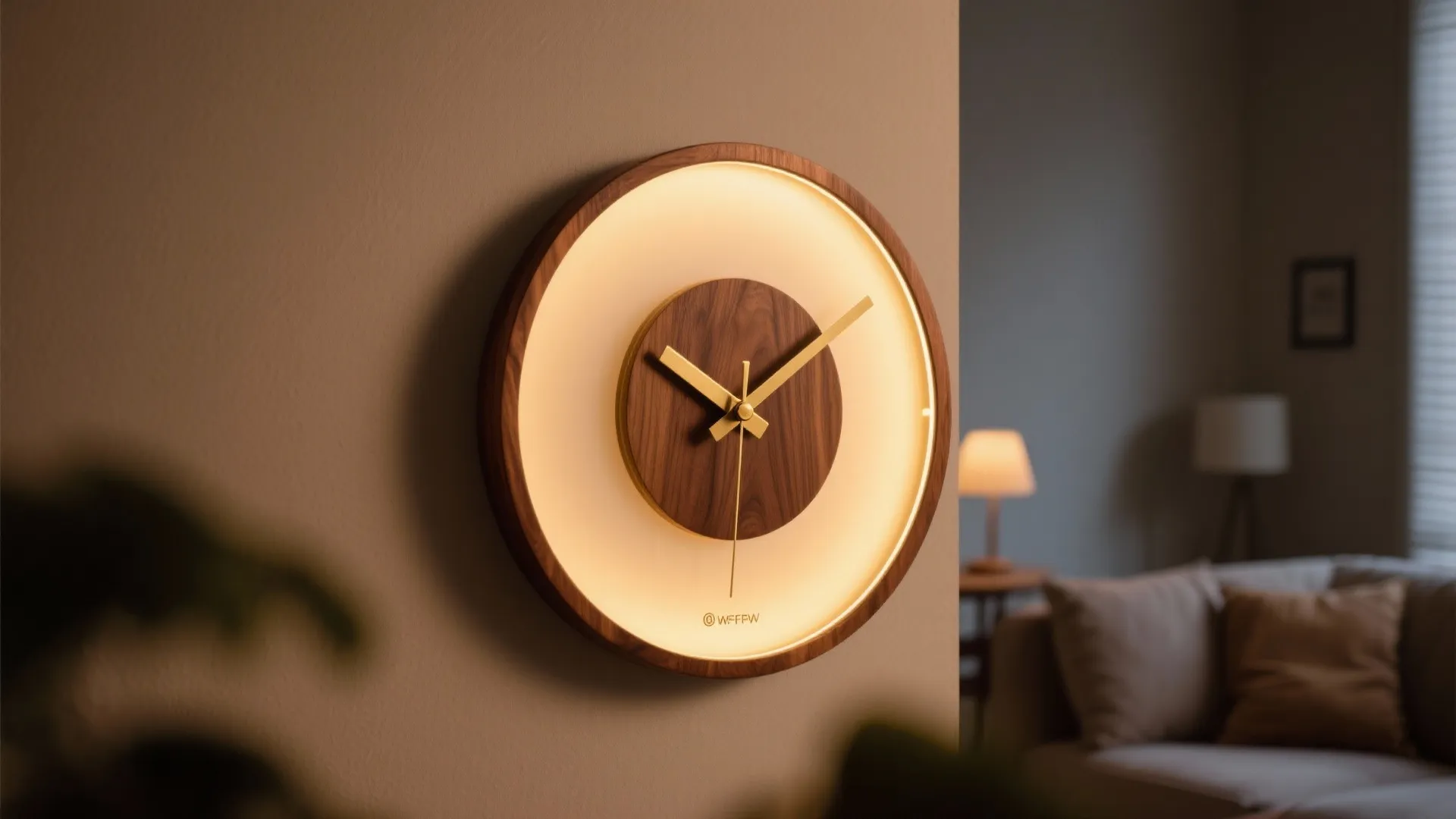 Warm Wood and Brass with Smart Ambient Light