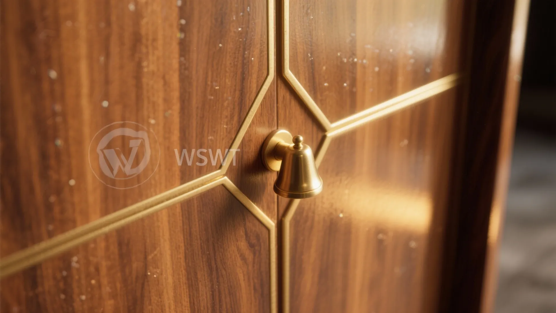 Warm Wood and Brass Detailing for a Sacred Feel