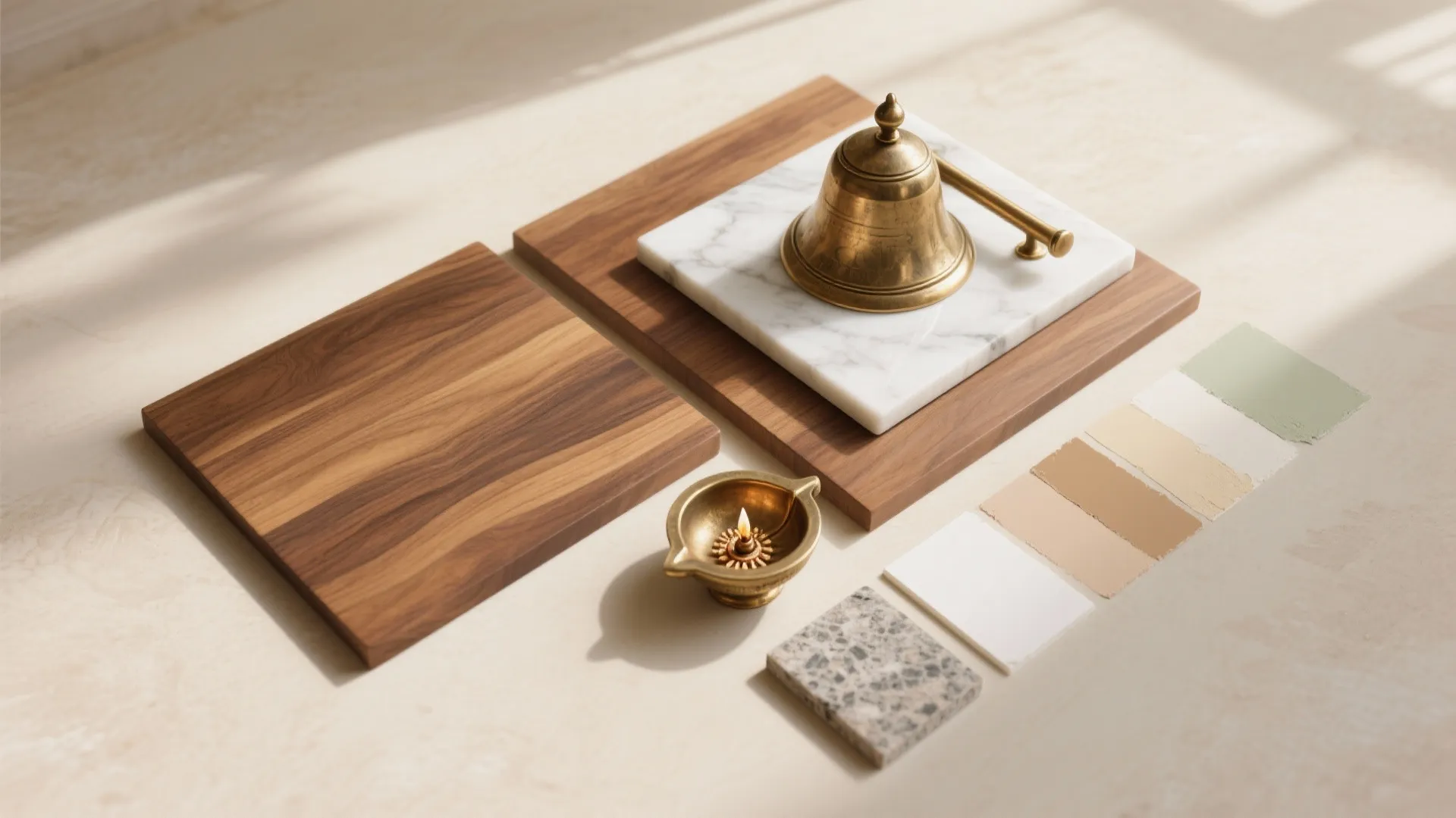 Wood, Brass, and Marble: Material Harmony