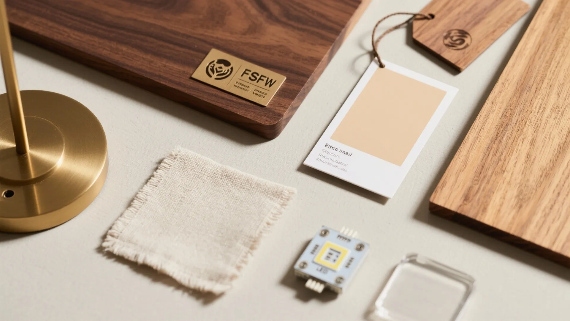 Warm wood-and-metal combinations for atmosphere