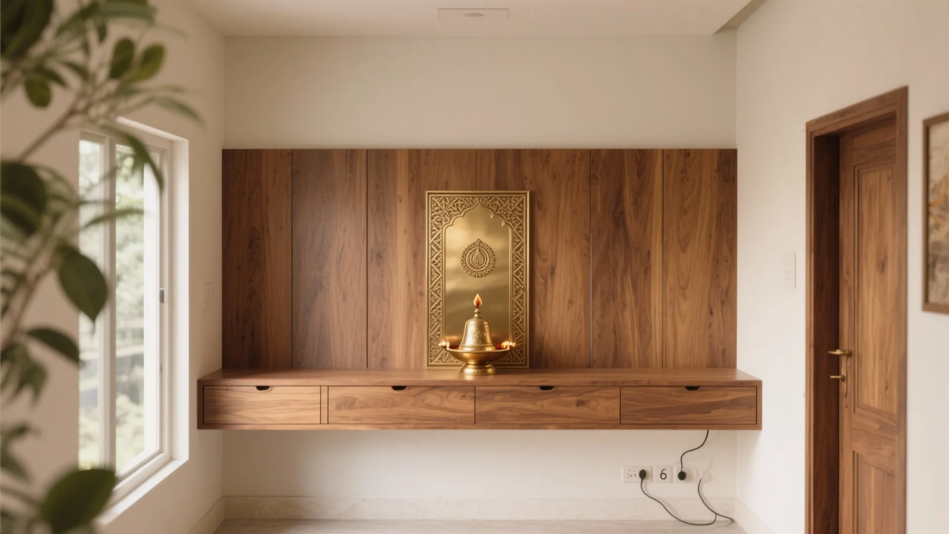 Wood-and-Brass Minimalism